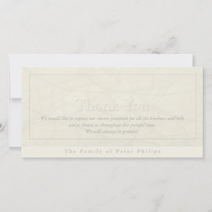 Simplicité 1 carte photo de Merci de sympathie