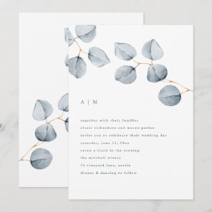 Simplicité de l'eucalyptus Faire-part de mariage