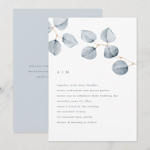 Simplicité d'Eucalyptus Faire-part de mariage