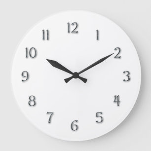 Simplicity-"Faux Pewter" Numerals Große Wanduhr