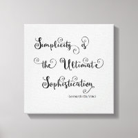 Simplicity-Zitat - Leinwand