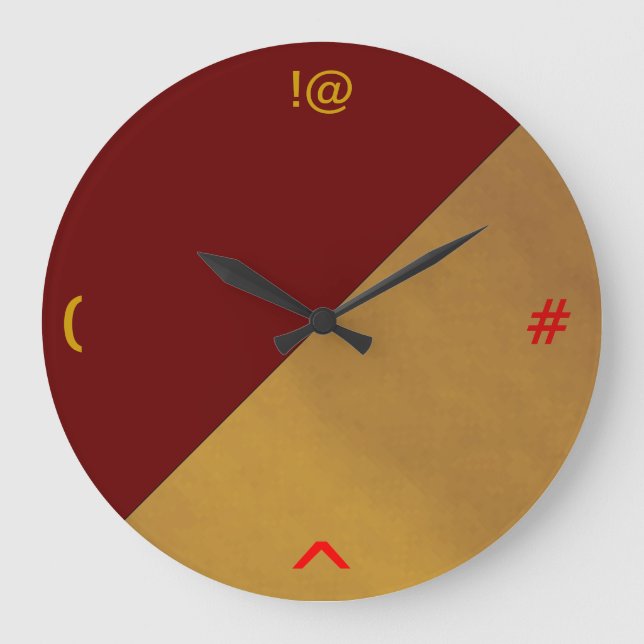 Simplifizierende Tastatur> Wall-Uhr Große Wanduhr (Vorderseite)