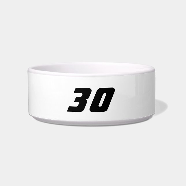 Simplische Sportnummer Minimalistische Hauswassern Napf (Vorderseite)