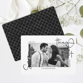 Simplisches weißes Foto Save the Date