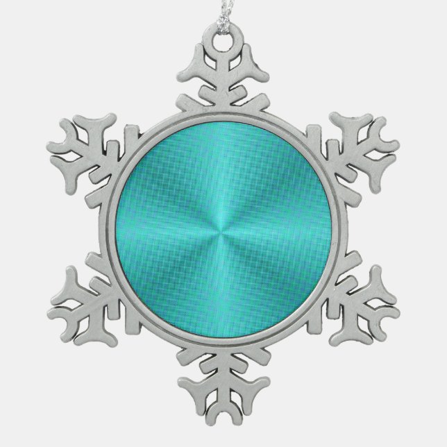 Simplistic Aqua/Green>Snowflake Ornament (Vorderseite)