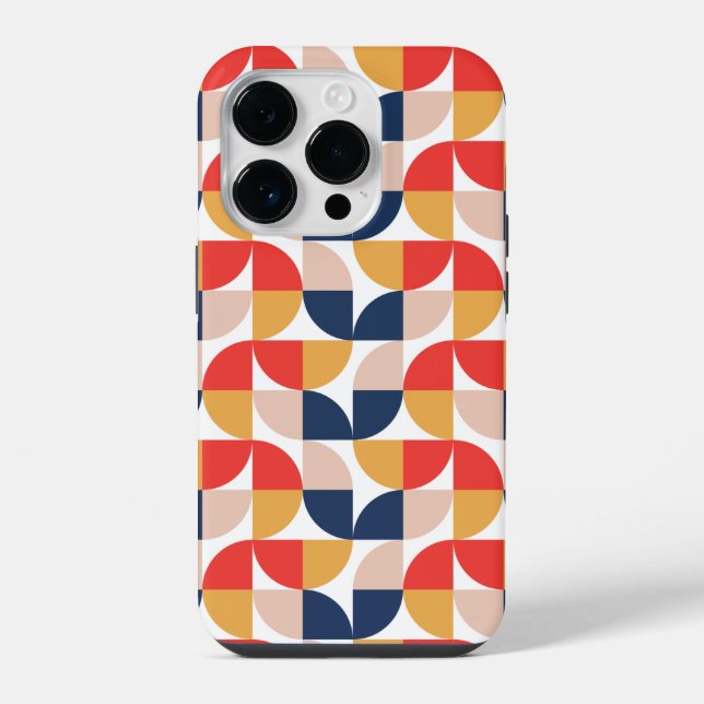 Simplistic Geometric iPhone 14 Pro Fall Hülle (Rückseite)