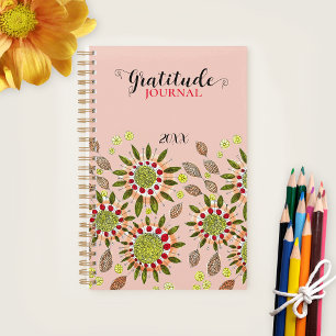 Simplistic Hand gezeichnet Blume Dankesblatt Planer