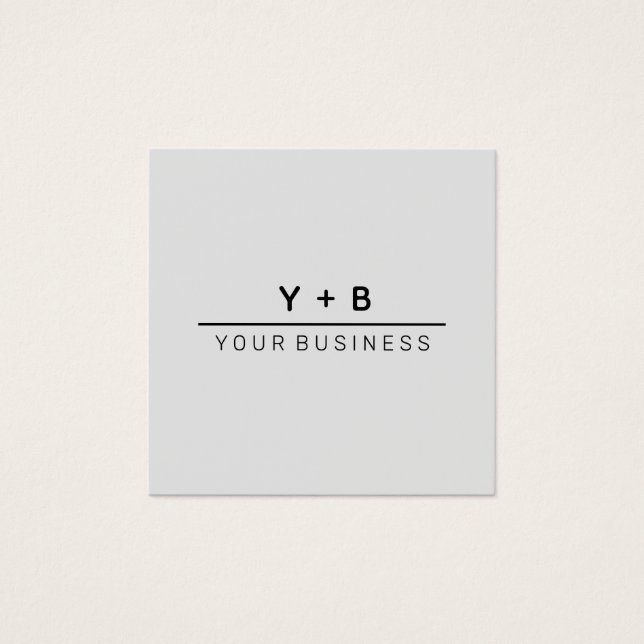 Simplistic + Intials Custom Logo Note Card (Devant)