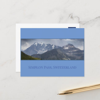 Simplon Pass Mountains, Schweiz Postkarte