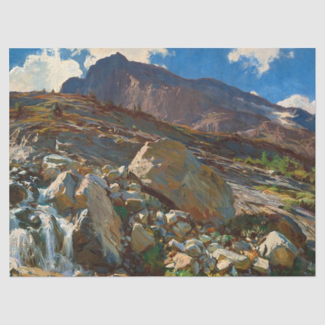 Simplon Pass von John Singer Sargent Seidenpapier (Vorderseite)