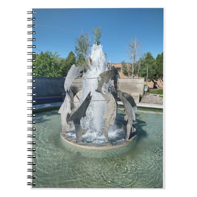 Simplot Square Fountain Foto Spiral Notebook Notizblock (Vorderseite)