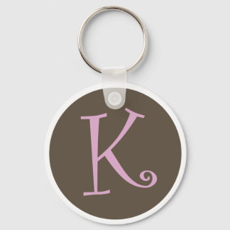 Simply Brown & Pink Keychain "K" Schlüsselanhänger
