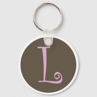 Simply Brown & Pink Keychain "L" Schlüsselanhänger