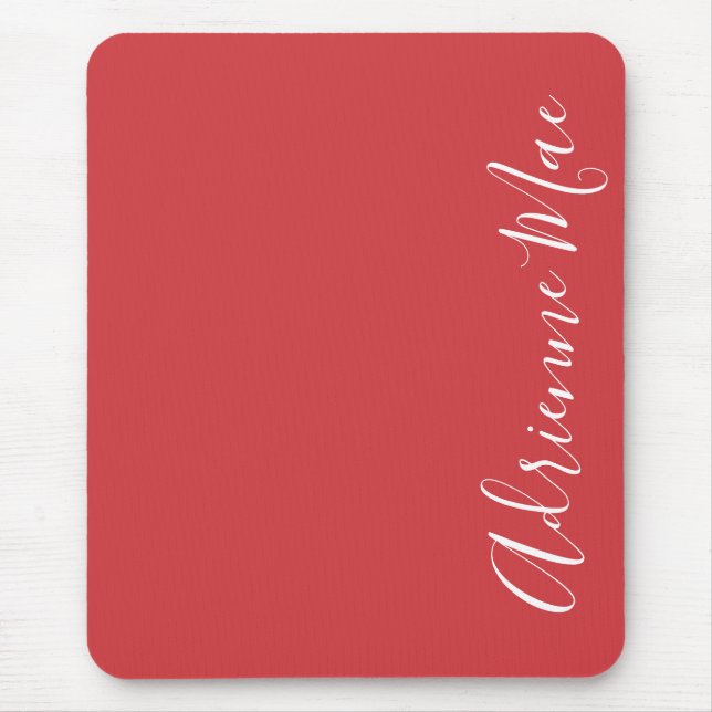 Simply Elegant Flame Red Personalized Mousepad (Vorne)