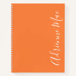 Simply Elegant Orange Peel Personalized Notizbuch