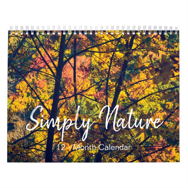 Simply Nature Calendrier saisonnier de 12 mois (Protection)