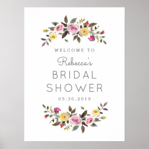 Simply Pretty Bridal Sign - Custom Size Poster
