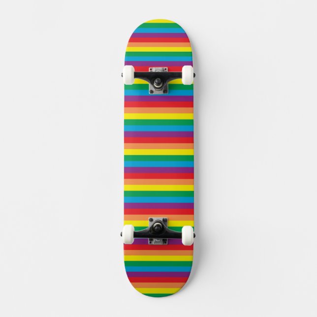 Simply Rainbow Pattern Skateboard (Vorderseite)