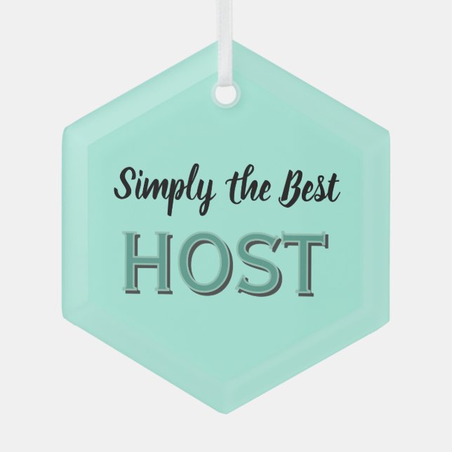 Simply the Best Host Ornament Aus Glas (Vorderseite)