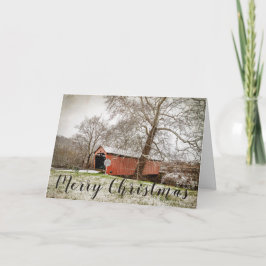 Simpson Creek Covered Bridge Frohe Weihnachtskarte Karte