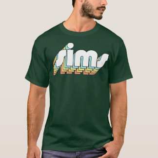 Sims Retro Rainbow Typografie Faded Style T-Shirt