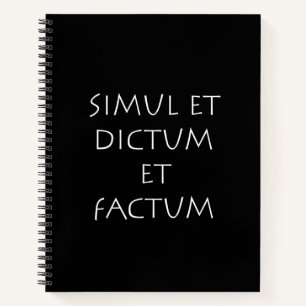 Simul et diktum et factum notizbuch