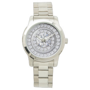 Simulierte Diamond-Kristallüberwachung Armbanduhr