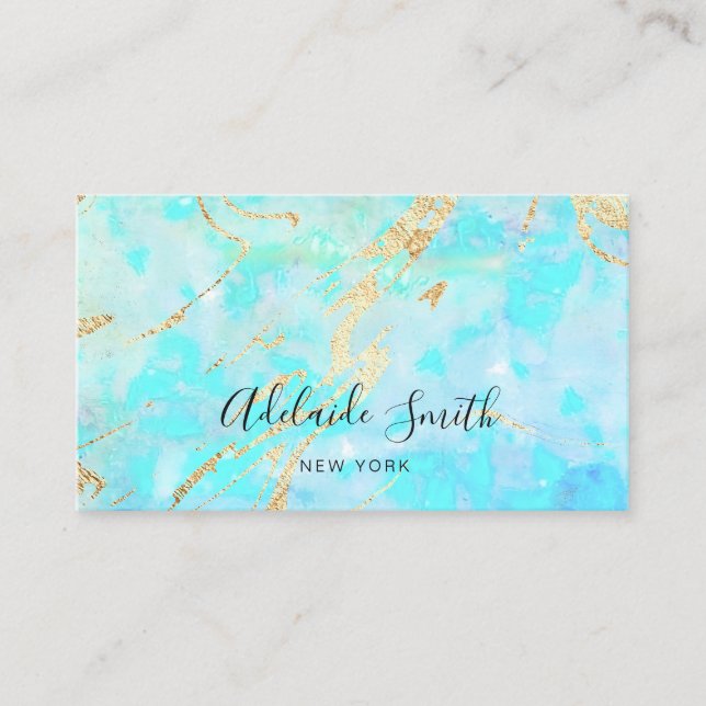 simulierte Folienvenen opal stone Visitenkarte (Vorderseite)