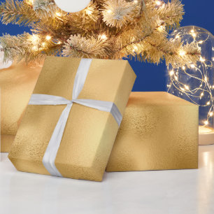Simulierte Gold Foil Texture Elegante Feier Geschenkpapier