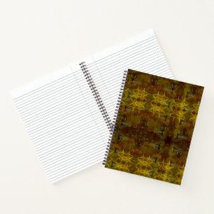 simulierte Leder- und Goldstickerei 001 Notizbuch