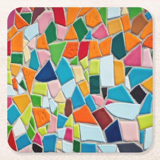 Simulierte Mosaikwand Rechteckiger Pappuntersetzer (Vorderseite)