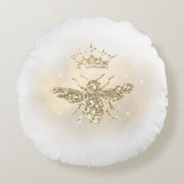 simuliertes Bienendesign des Glitzer Rundes Kissen