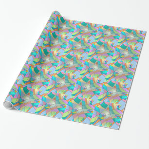 Simuliertes gestanztes Glas - farbenfrohe Gestaltu Geschenkpapier