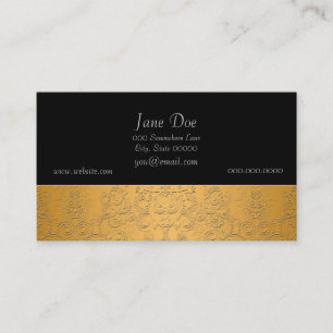 Simuliertes Gold mit geprägtem, verziertem Design Visitenkarte