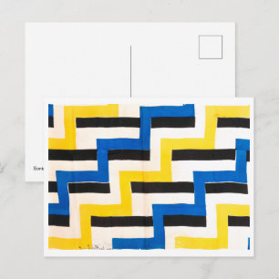 Simultane Stoffe   Sonia Delaunay   Postkarte