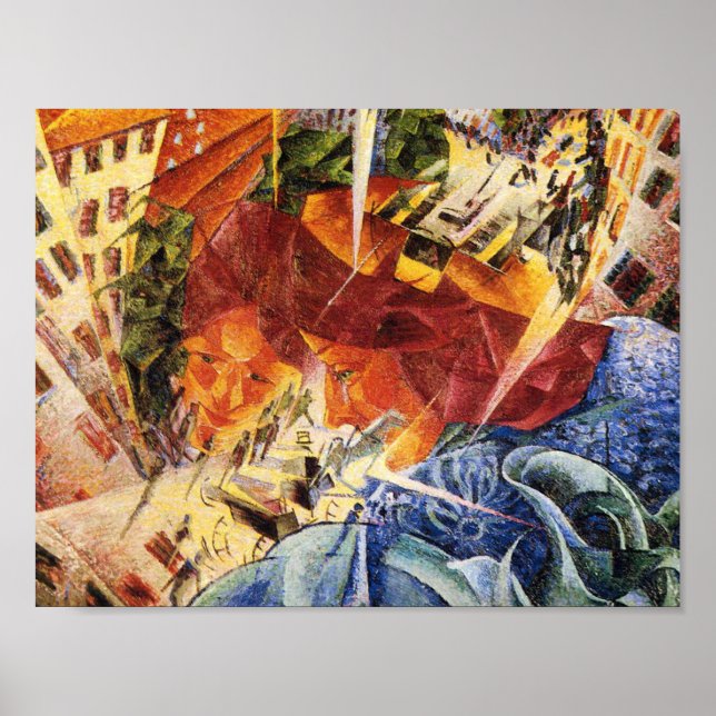 Simultaneous Visions Umberto Boccioni, 1912 Poster (Vorne)