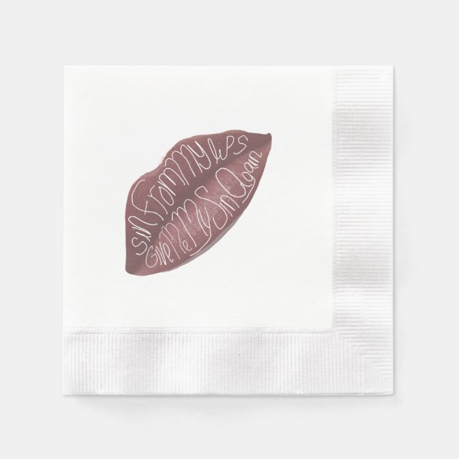 "Sin from my Lips" R+J Zitat-Servietten Serviette (Vorderseite)