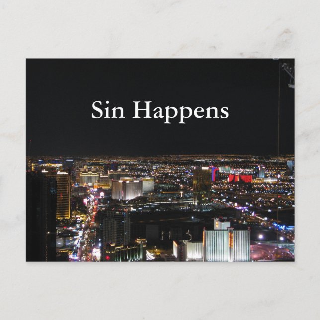 Sin Happens Postkarte (Vorderseite)