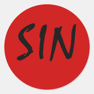 SIN RUNDER AUFKLEBER