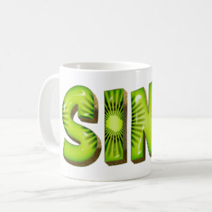 Sina Name Kiwi Style Tasse Teetasse Kaffeetasse