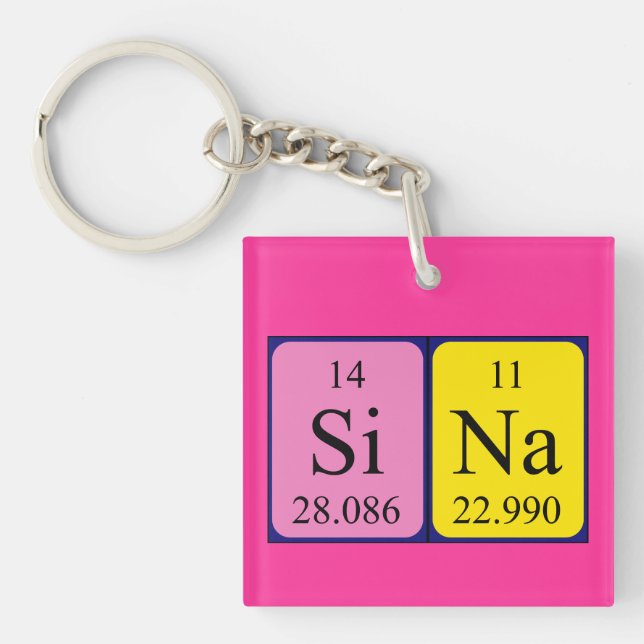 Sina Periodenschlüsselring Schlüsselanhänger (Vorderseite)