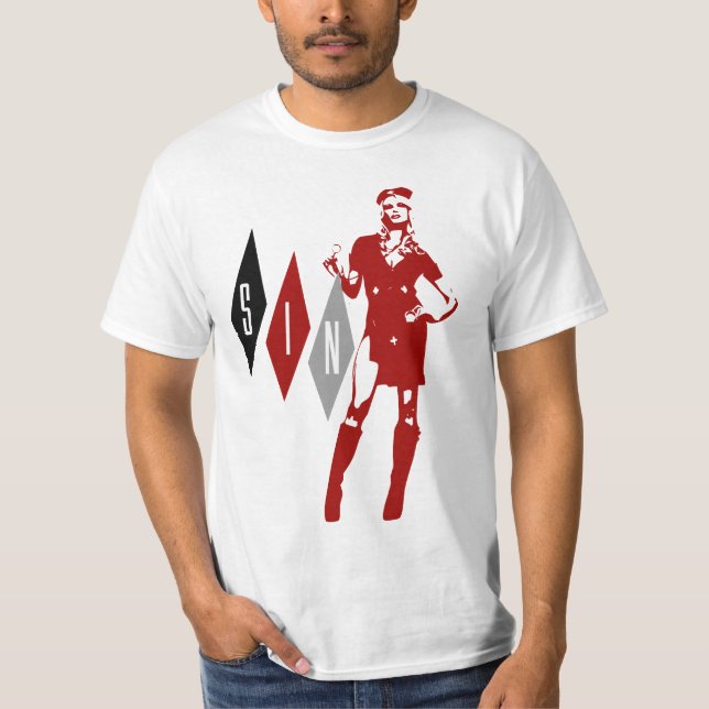 SINacle Button-Oben Wert T-Shirt (Vorderseite)