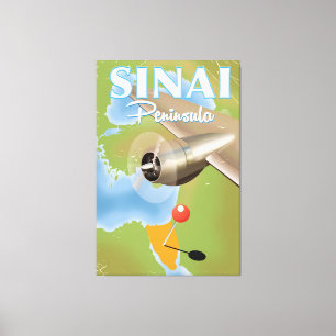 Sinai-Halbinsel Flugreiseplakat Leinwanddruck
