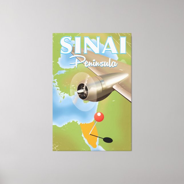 Sinai-Halbinsel Flugreiseplakat Leinwanddruck (Vorderseite)