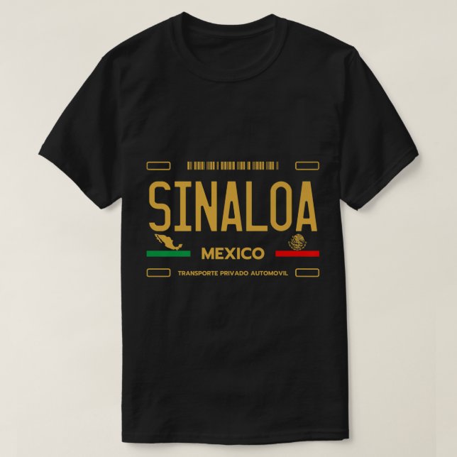 Sinaloa Mexico License Plakat Ästhetische Sinaloa  T-Shirt (Design vorne)