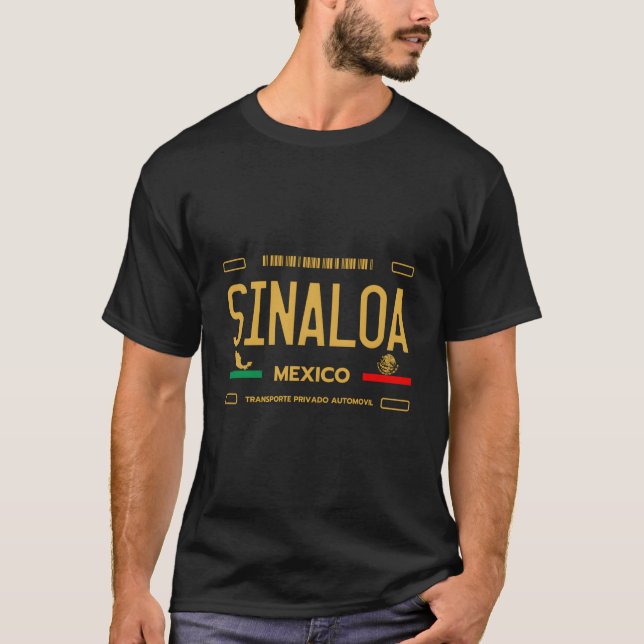 Sinaloa Mexico License Plate Aesthetic Sinaloa T-Shirt (Vorderseite)