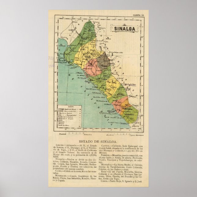 Sinaloa, Mexiko Poster (Vorne)