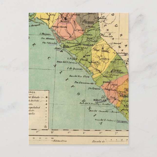 Sinaloa, Mexiko Postkarte (Vorderseite)