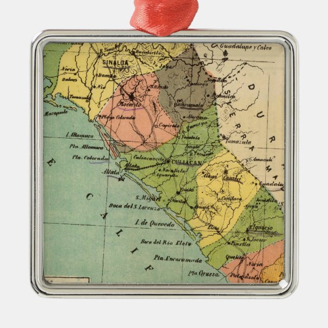 Sinaloa, Mexiko Silbernes Ornament (Vorne)