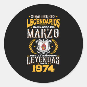 Sinaloenses Legendarios Son De Marzo 1974 Runder Aufkleber